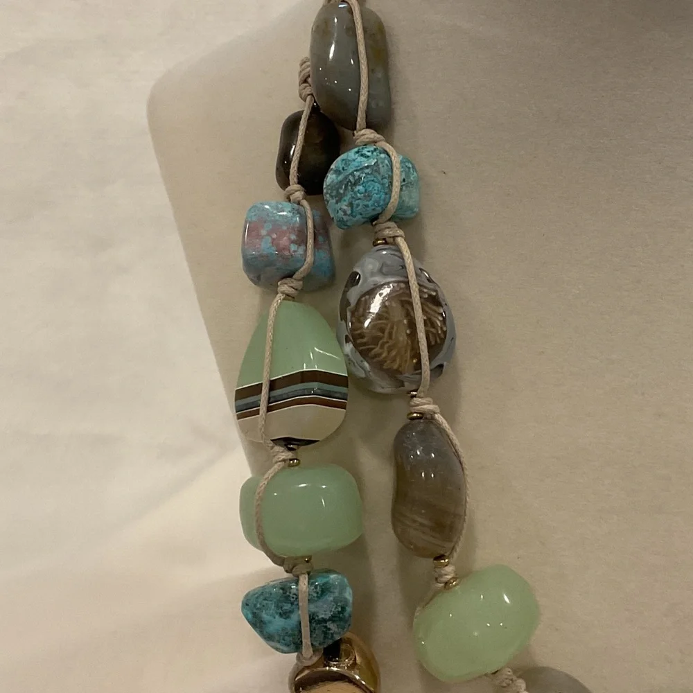 Chico's Earthy Tones Beaded Necklace - Picture 5 of 6